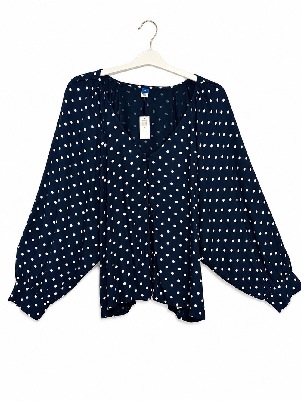 Women's Old Navy Polka Dot V-Neck Blouse. XL